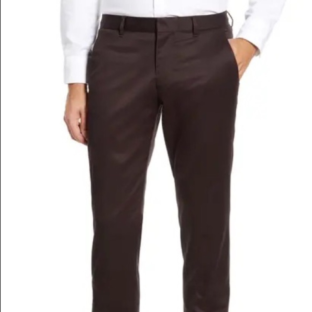 BONOBOS Stretch Weekday Warrior Slim Fit Dress Pants In Dark Chocolate